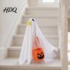 Halloween Party Decor Goose Outfit Ghost Porch Clothes with Pumpkin Bag for 23" High-quality Prop Statue Accessory Outdoor Patio Lawn Yard