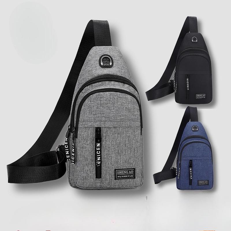 Chest Bag Men's One Shoulder Crossbody Bag Mini Simple Sling Bags Outdoor Sport Messenger Bags Daily Small Shoulder Bag for Men