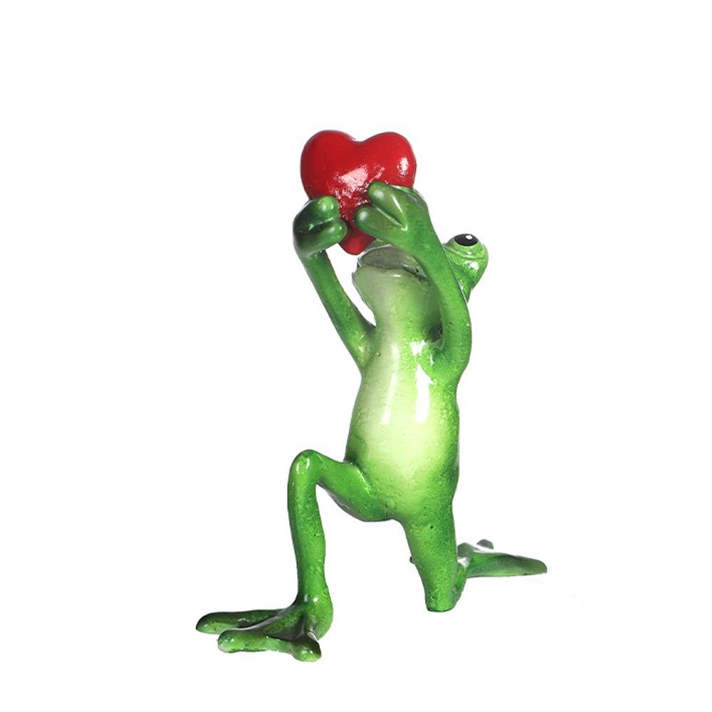Resin Crafts Frog Couple Figurines Romantic Frog Confession Statue  Valentine's Day Gift