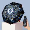 Chelsea FC Pattern Printed Mini 5 Folds 8 Ribs Compact Umbrella Windproof Waterproof Lightweight Portable Folding