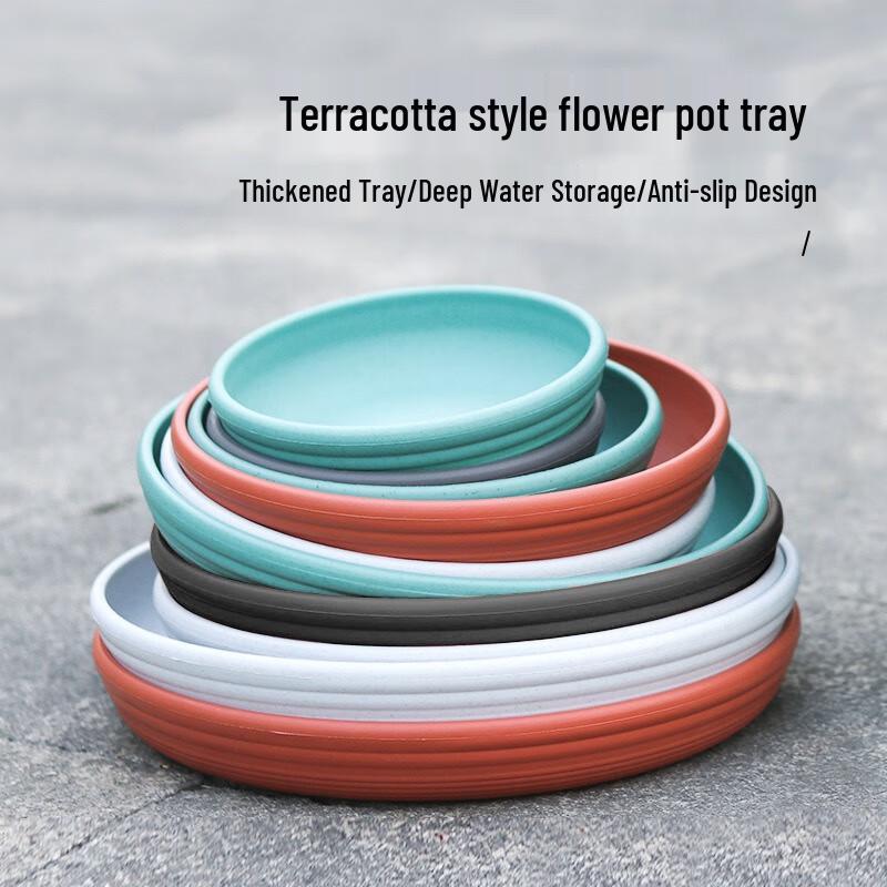 Lilang Trädgårdstjockad Oregelbunden Blomkruka Droppfat