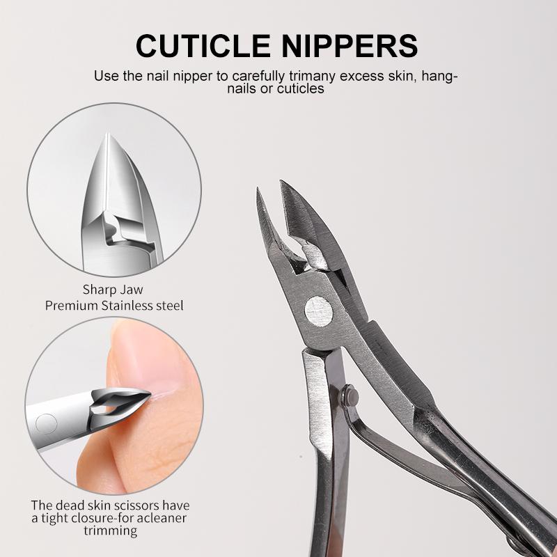 Professional Manicure Pedicure Art Tool Set Nail Clipper Kit Nails Tips Toenail Cuticle Cutting Nipper Clipper With Nail Remover