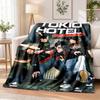 שמיכת פלנל Tokio Hotel רכה, חמה ונעימה לספה, מיטה, שימוש פנימי בבית ובחדר השינה