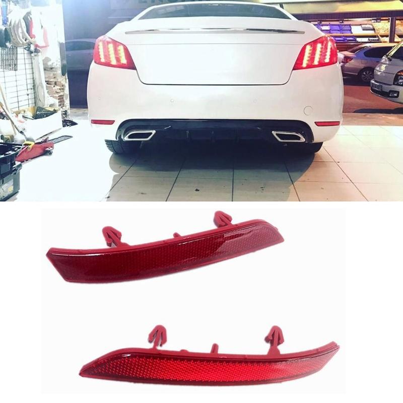 Powerful 1Pair Car Rear Bumper Fog Light Parking Warning Reflector Taillights Brake Lamp For 508 2011-2014