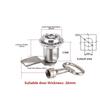 Electrical Distribution Box Lock Stainless Steel Telescopic Tension Cam Lock for Cabinet Doors with Key Silver Finish