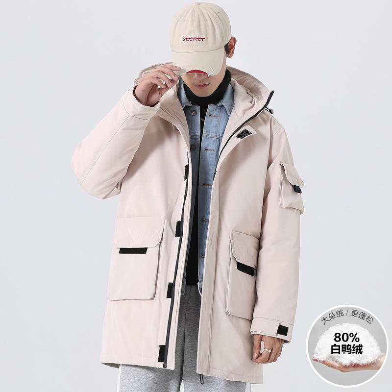 

Трендовая куртка-пуховик с капюшоном, мужская свободная короткая повседневная парная трендовая куртка легкая и теплая зимой 4XL