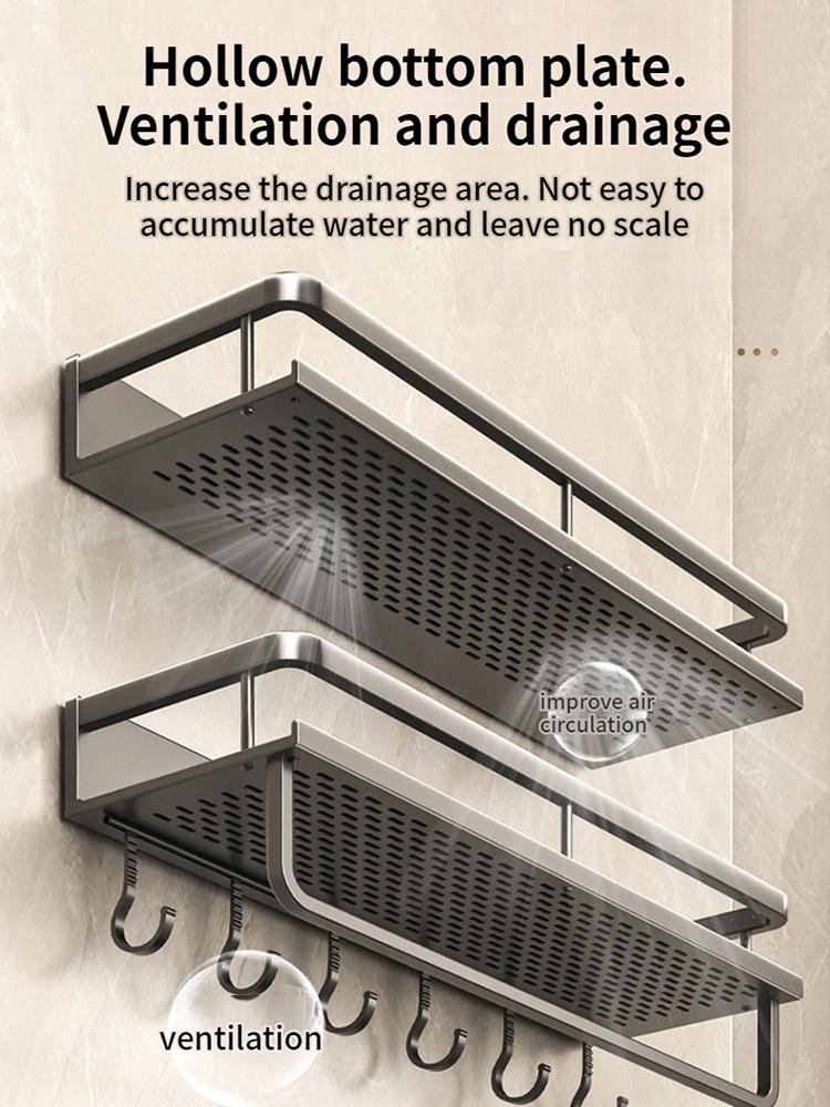 Bathroom Shampoo Shelves Hanger Shower Storage Rack Hanger Corner Shelf