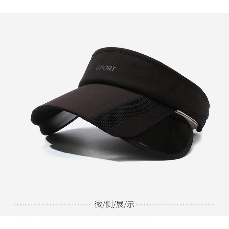 Unisex Adjustable Sun Protection Golf Cap With Stretchable Brim Outdoor Sports Hat Hiking Cycling Fishing