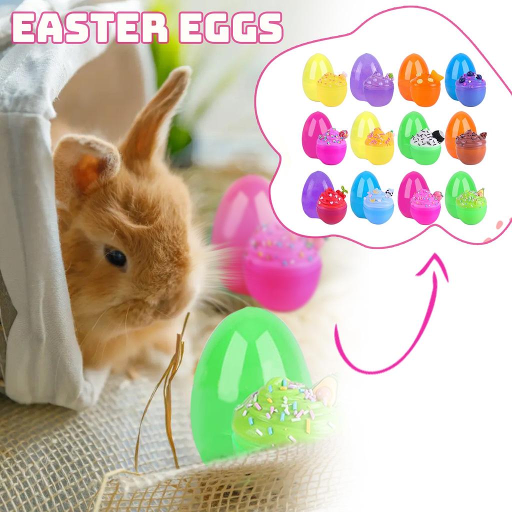 Easter Egg Toy, 12 Easter Eggs, 12 Slimes, Funny Toys, Easter Egg Game, Gift Decoration Props For Kids