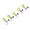 5pcs Ice Fishing Hooks High Carbon Steel Ice Fishing Jigs Outdoor Winter Fishing Lures for Freshwater Saltwater 4mm