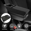 Car Center Console Armrest Pillow Leather Increased Elbow Support with Cup Holder and Phone Holder Memory Foam Armrest Cushion