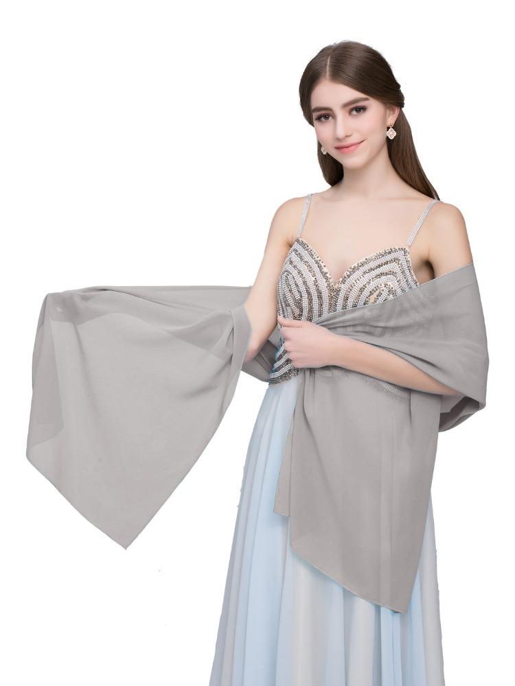 

Chiffon Shawl for Women Lightweight Scarves Beach Towels Sun-protective Shade-providing Decorative Scarves Neck Warmers and Evening Gown Scarves 190*49cm серебряный серый