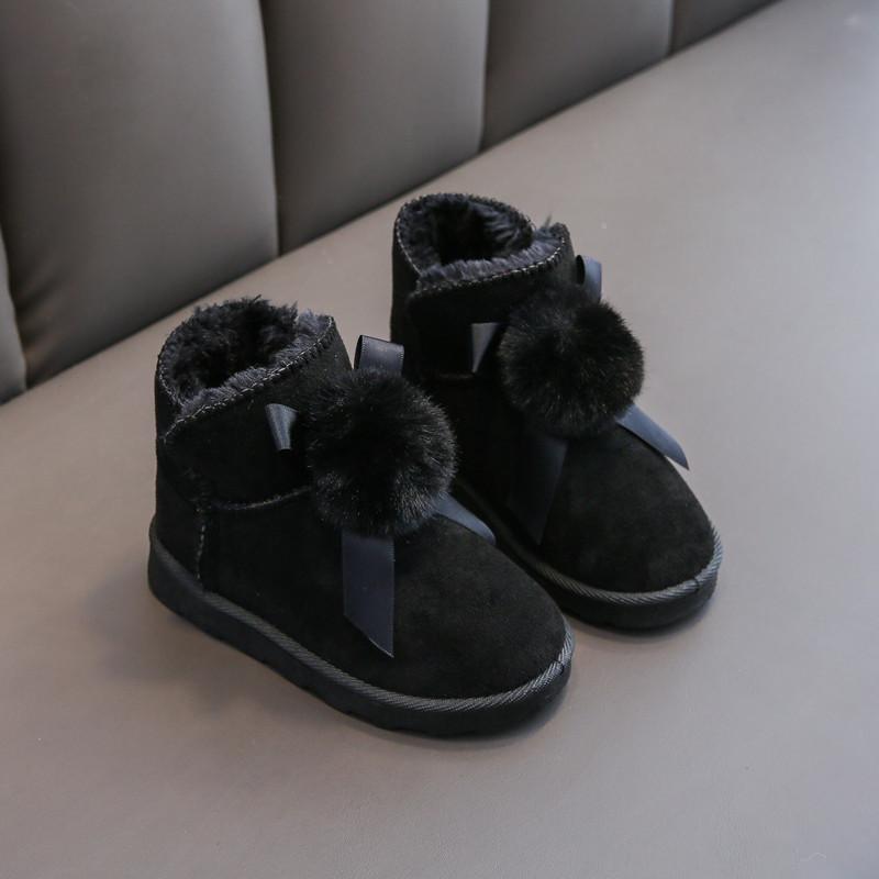 Girl's Fashion Snow Boots Boy's Thick Plush Ankel Warm Winter Boots