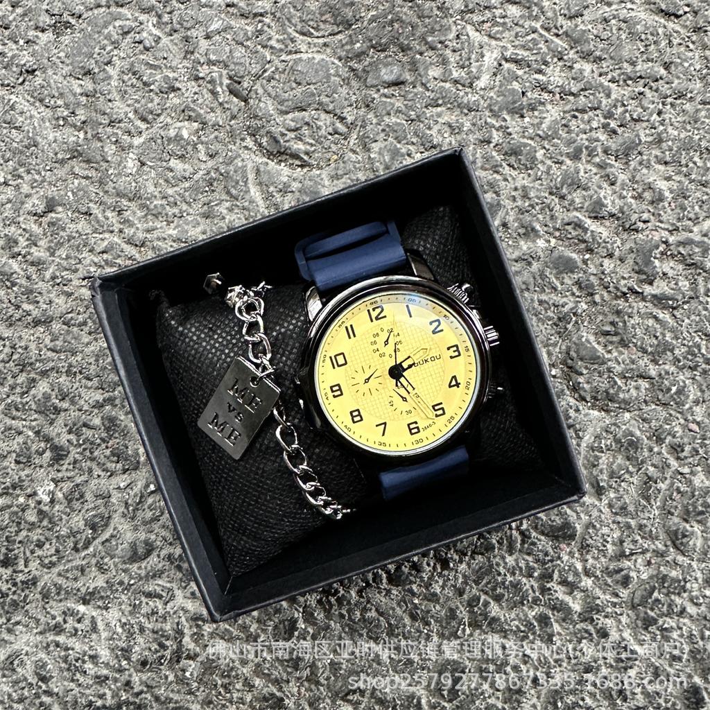 Watch High Junior High School Student Party Fashion Men'S Watch Women'S Waterproof Silicone Large Dial Supply Table