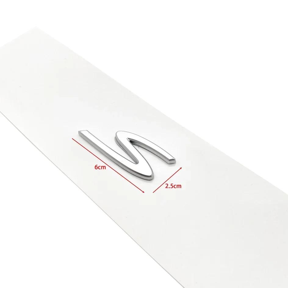 AUQ1 1pcs 4 S ABS New Car logo Fender side sticker Rear Bumper tail door trunk sticker car rear Emblem sticker styling Accessories