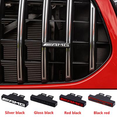 AKXY7 3D Premium ABS AMG Logo Car Front Grille Emblem Badge Sticker For Mercedes Benz W205 W213 W204 W177 Auto Modification Accessorie
