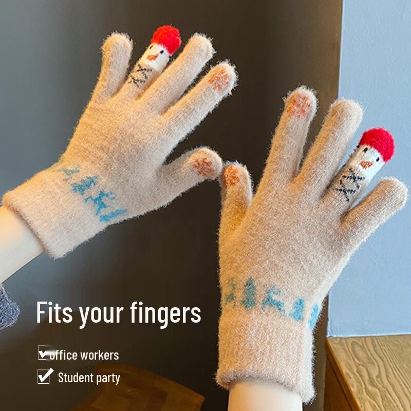 Women's Winter Knitted Touchscreen Gloves