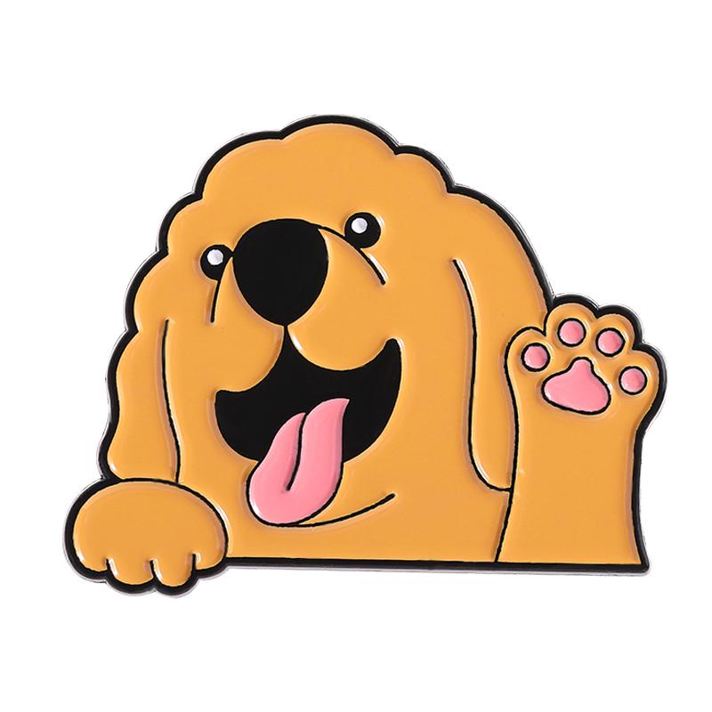 Dogs Puppy Enamel Pins Beagle Border Collie German Shepherd Golden Retriever Husky Corgi Brooches Lapel Badges Animal Jewelry