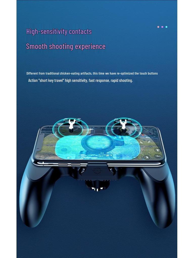 TikTok Top Chicken Game Controller: Six-Finger Grip, Fan Cooled, Continuous Touch Gun Assist