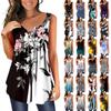 Women's Sleeveless Shirts Ruffle Tops Loose Tops Casual Oversized Tops Pleated Tops Button Down Casual Summer Floral Tops