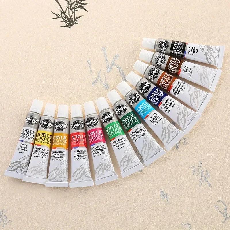 12ml of 12Colors/SetAcrylic Paint Color Set Acrylic Paints Pigment for Artists Ceramic Stone Wall Craft Paints Color Pigments