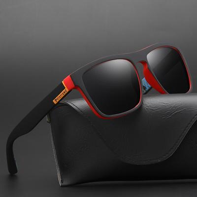 Classic Square Men Polarized Sunglasses Vintage Women Fashion Mirror Sport Polarized Female Sun Glasses Plastic Frame Uv400