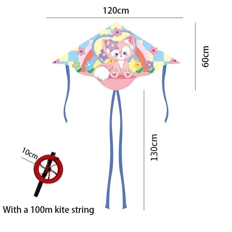 1,2 Meter langer Drachenschwanz für Kinder, Cartoon-Doppelschwanzdrachen