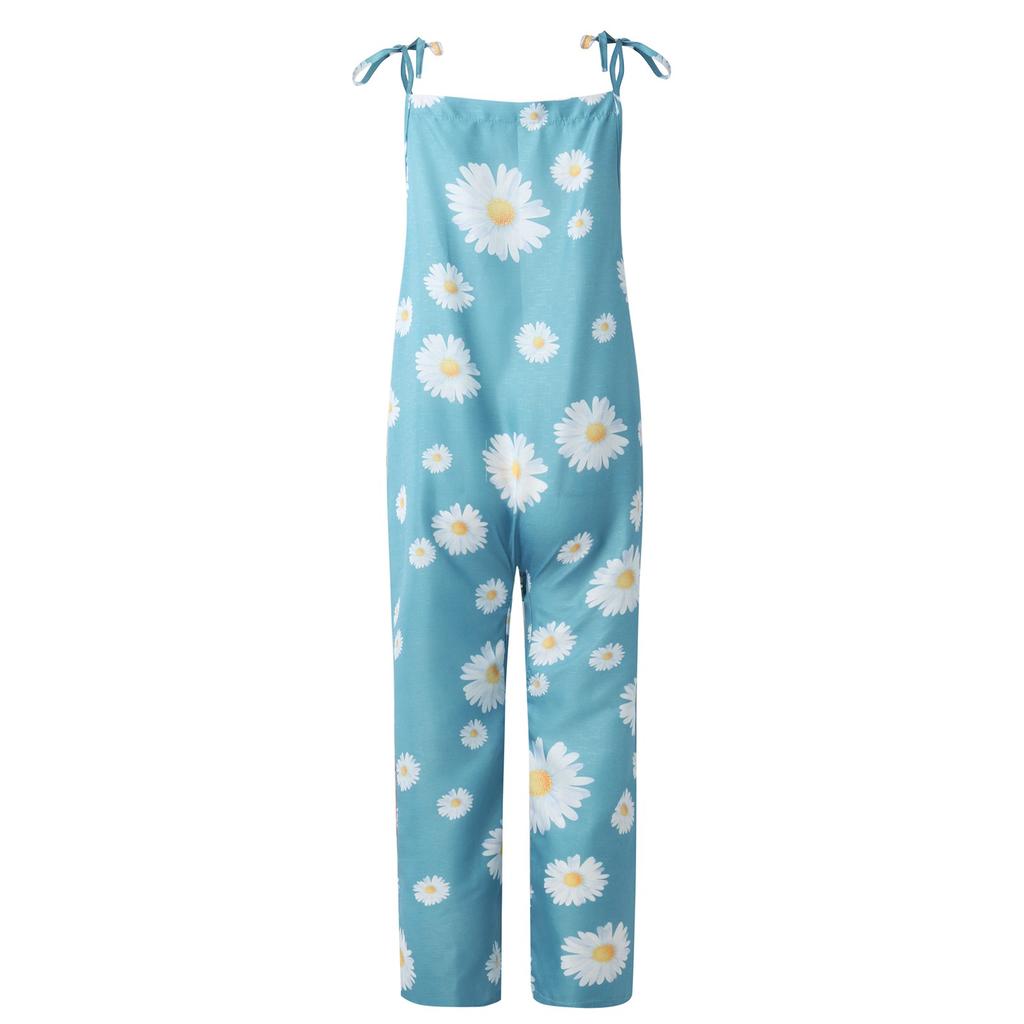 Damenmode Sommer süßer lockerer lässiger Druck Retro-Trägeroverall