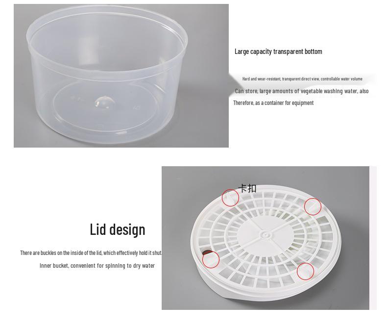 Centrifuga per Insalata da Cucina Multifunzione con Cestello Drenante, Affettatrice per Verdure e Grattugia