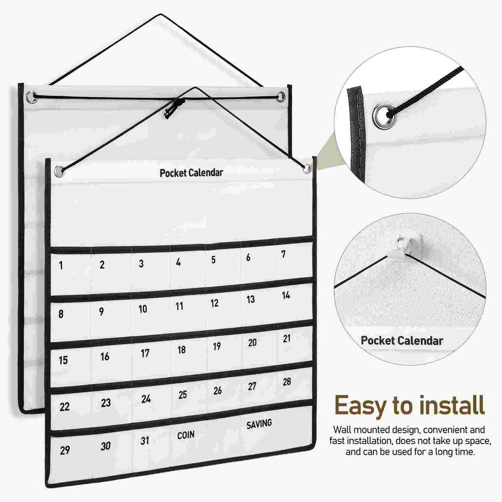 Wiszący na ścianie Kalendarz Torba do Przechowywania Torebki Kieszeń Wisząca Saszetka Włóknina Dziecko