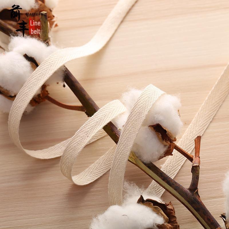 1cm Red Herringbone Belt with Cotton Edging and Colored Webbing Ribbon