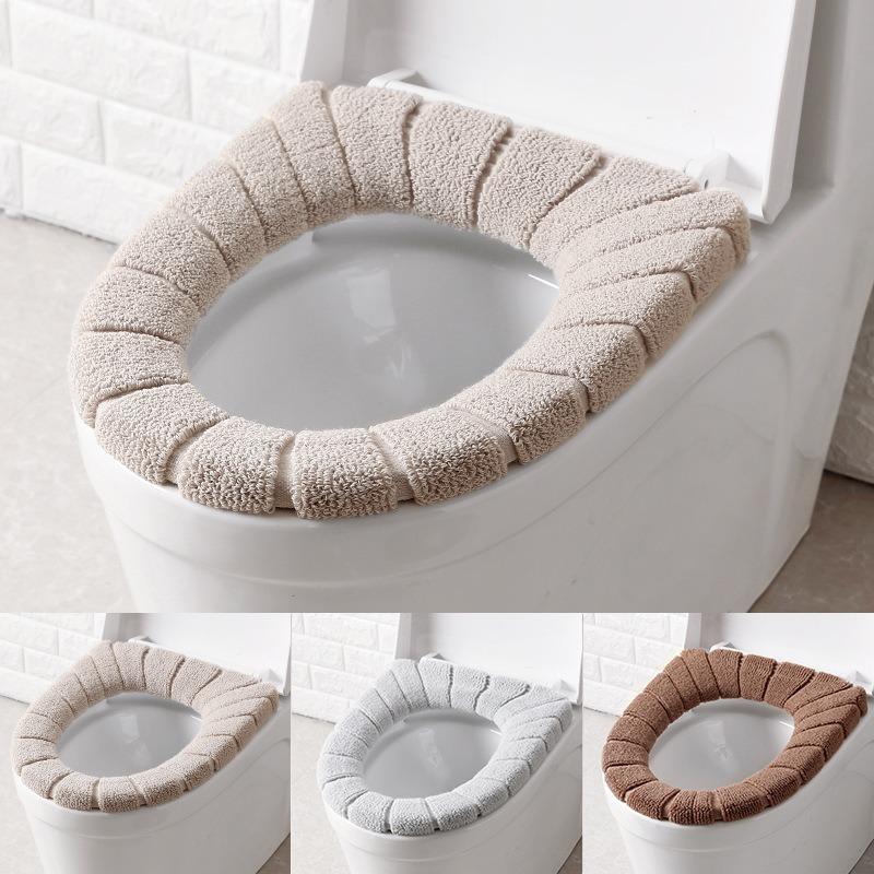 Washable Winter Warm Toilet Seat Cover Universal Cushioned Seat Cover for Toilet Bathroom Toilet Lid Accessories MTGT01