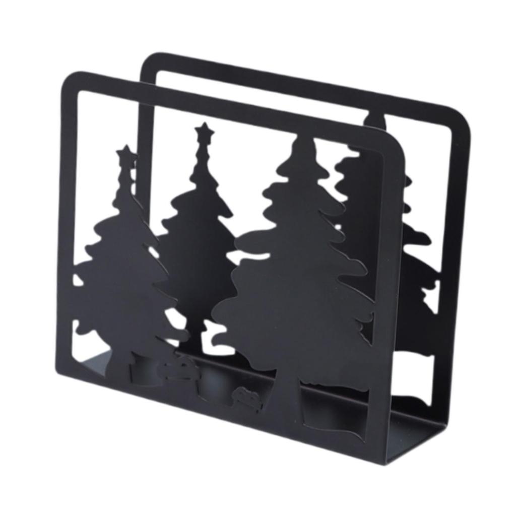 Christmas Napkin Holder Stand Freestanding Black Versatile 4.7x1.6x4inch