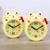 Creative Lucky Cat Alarm Clock White Table Clock Feng Shui Figure Clock Kids Alarm Clock  Kids
