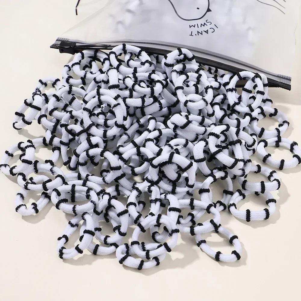 40/60pcs Kids Colorful Small Rubber Bands Girls Hair Ties Headbands Non Damaging Tie Ponytail High Elastic Durable Hair Rope Set