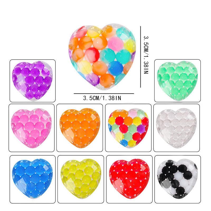 Сердечко-Антистресс с Бусинами - Сжималка для Снятия Напряжения