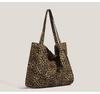 Leopard Print Canvas Shoulder Bag for Women - 2025 Trendy Large Capacity Tote