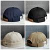 Hip Hop Dome Melon Caps Vintage Casual Melon Caps Fashion Brimless Skullies Cap  Streetwear