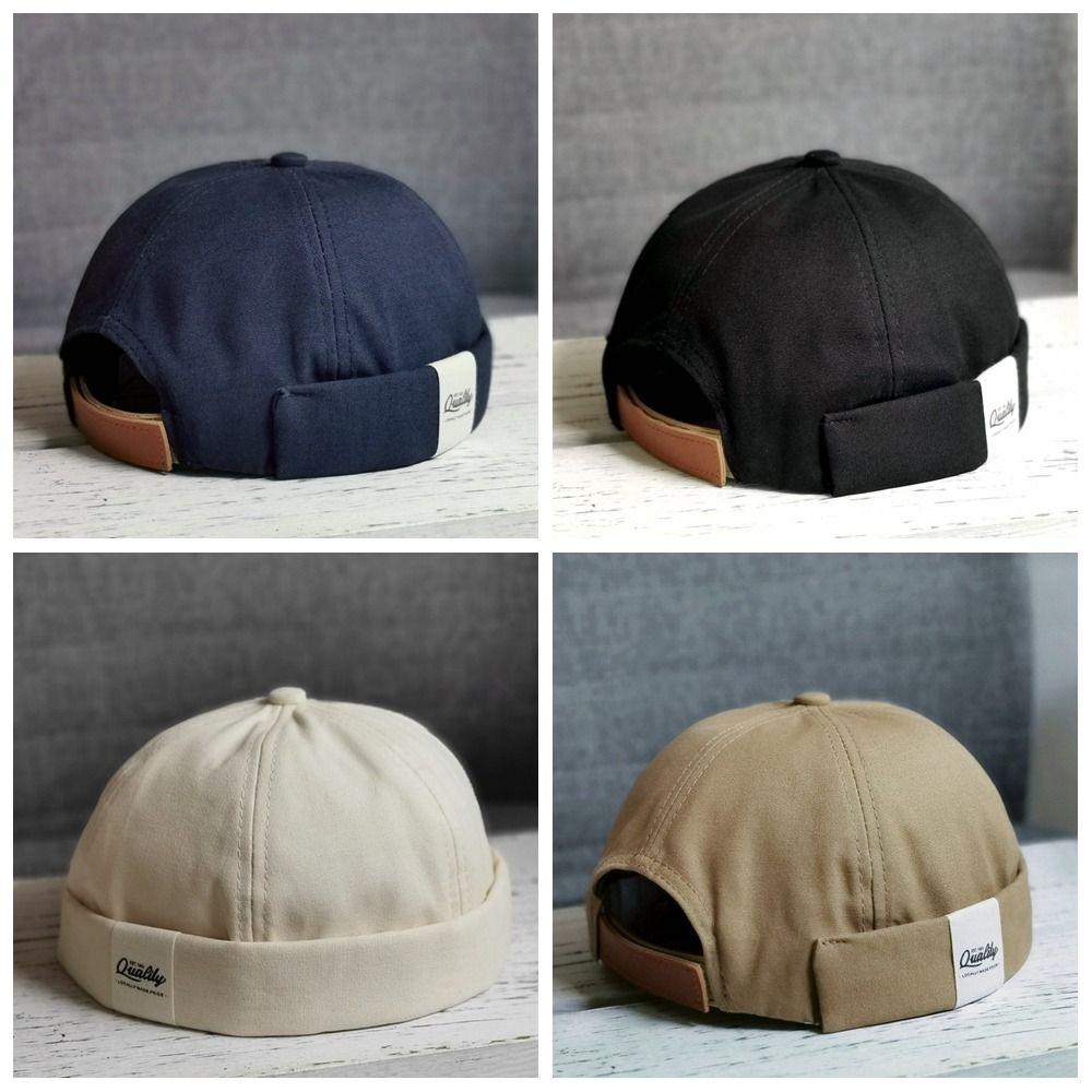 Hip Hop Dome Melon Caps Vintage Casual Melon Caps Fashion Brimless Skullies Cap  Streetwear
