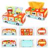 Tissue Box Toddler  Toy Babies Sensory Toy with Crinkle Paper & Rainbow Dance Scarves Infants Learning Toy