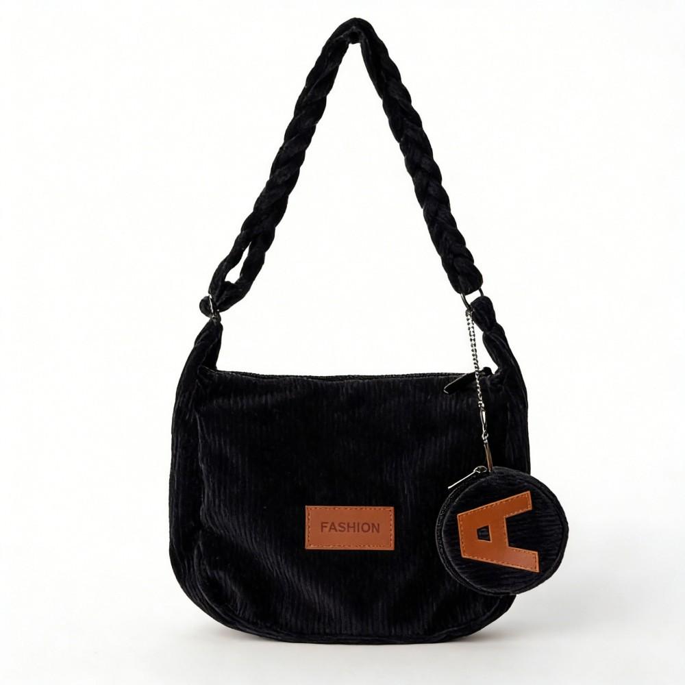 Corduroy cloth bag women's fresh and retro tote bag new messenger bag Mori family child and mother bag versatile couple bag