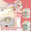 Cute Cartoon House Piggy Rabbit Bank Cute Save Box For Kids With DIY Stickers Home Decoration Children Birthday Gifts