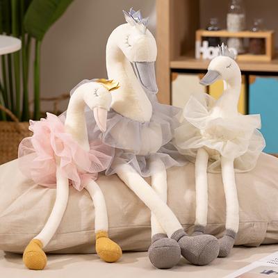Crown Swan Doll Big White Goose Plush Toy Pink Flamingo Doll Sleeping Pillow Girl Gift