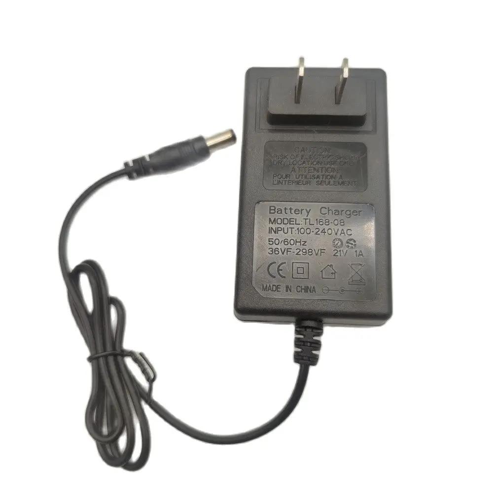 EU US Plug Transformer 21v Lithium Battery Charger 1A for 18v Electric Drill Intelligent Power Adapter