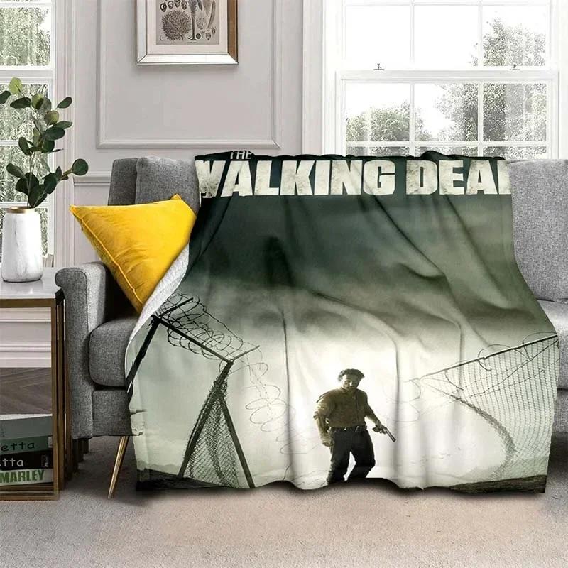 Daryl Dixon Walking Dead Movie Flannel Blanket,Warm and Soft Blanket  For Couch Sofa Office Home Travel Camping Birthday Gift