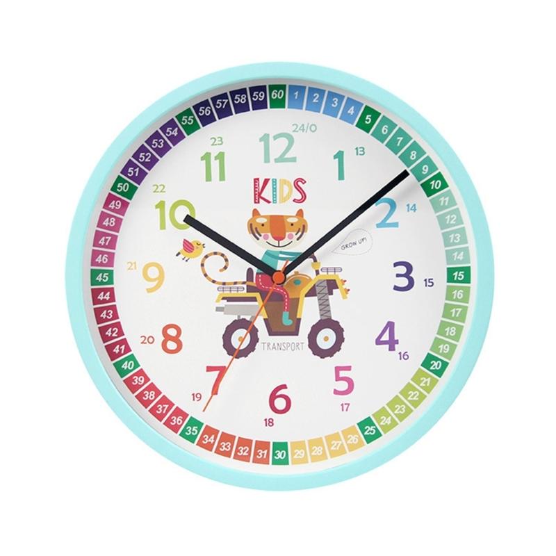 Educational Learnings Clock for Kids Alarm Clock for Kids Clear and Quiet Kids Clock Simple Battery Operated Wall Clock