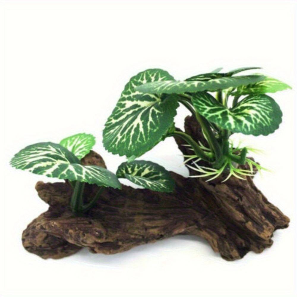 1PC Plastic Artificial Turtle Tree Trunk Driftwood Aquarium Fish Tank Reptile Cylinder Making Roots Plant Wood Decoration Ornament
