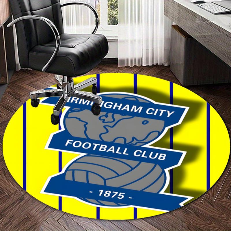 Personalized birmingham city f.c. Round Chair Office Rug - Perfect for Mat, Office Chair & More - Ideal Gift for Birthdays and Holidays