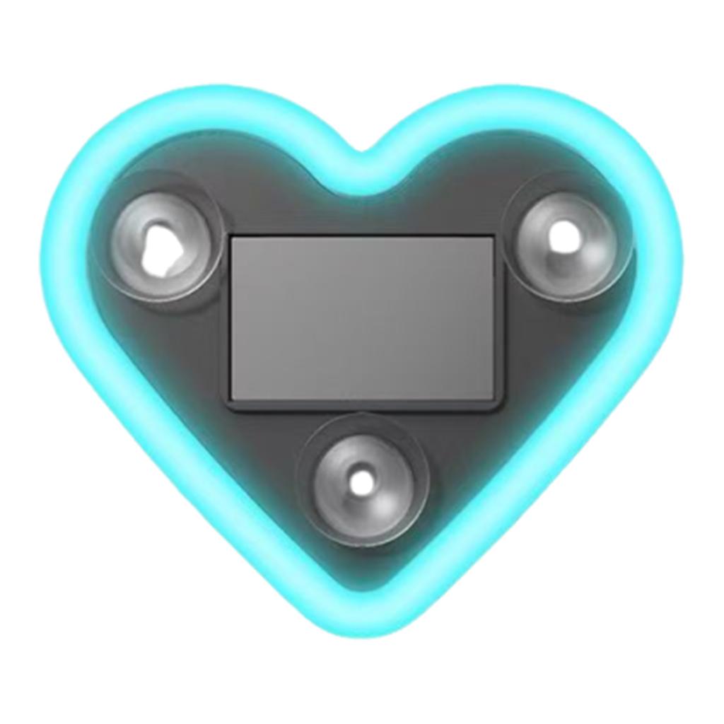 Solar Power Heart Shape C-Pillar Lamp Multi-Purpose Car Interior Decoration Lamp Automotive Atmosphere Love Light Car Accessory