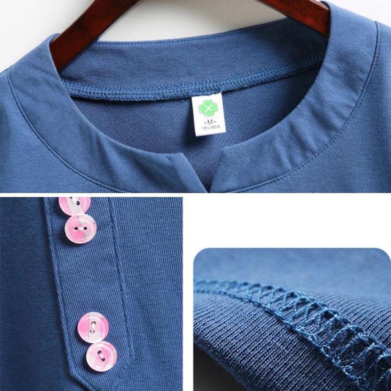 Women Cotton Tops Casual Pullovers Long Sleeve T-Shirts Spring Autumn Large Size Slim Bottoming Shirts